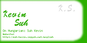 kevin suh business card